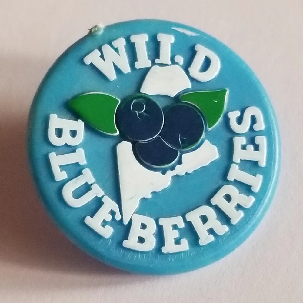 Relisted -Vintage Wild Blueberries Lapel Pin blue Festival Berry Fruit Farm - Picture 2 of 7